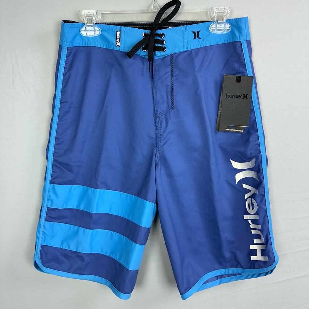 Hurley Block Party Core Board Shorts Men’s Size 28 Blue 21” Length